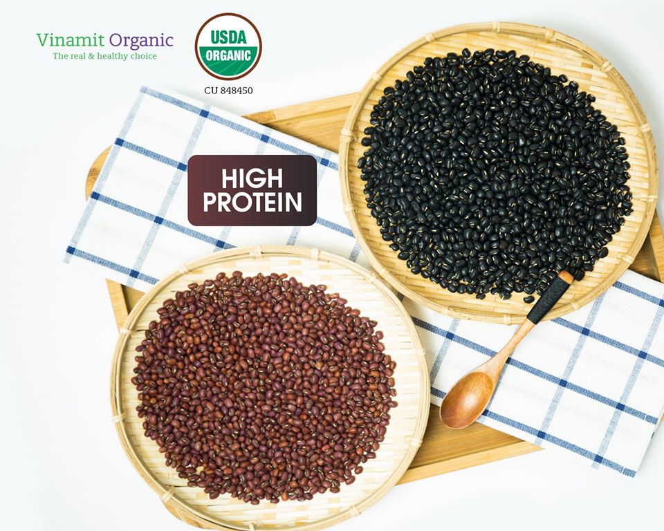 Đậu Đen Xanh Lòng Hữu Cơ Vinamit 1kg