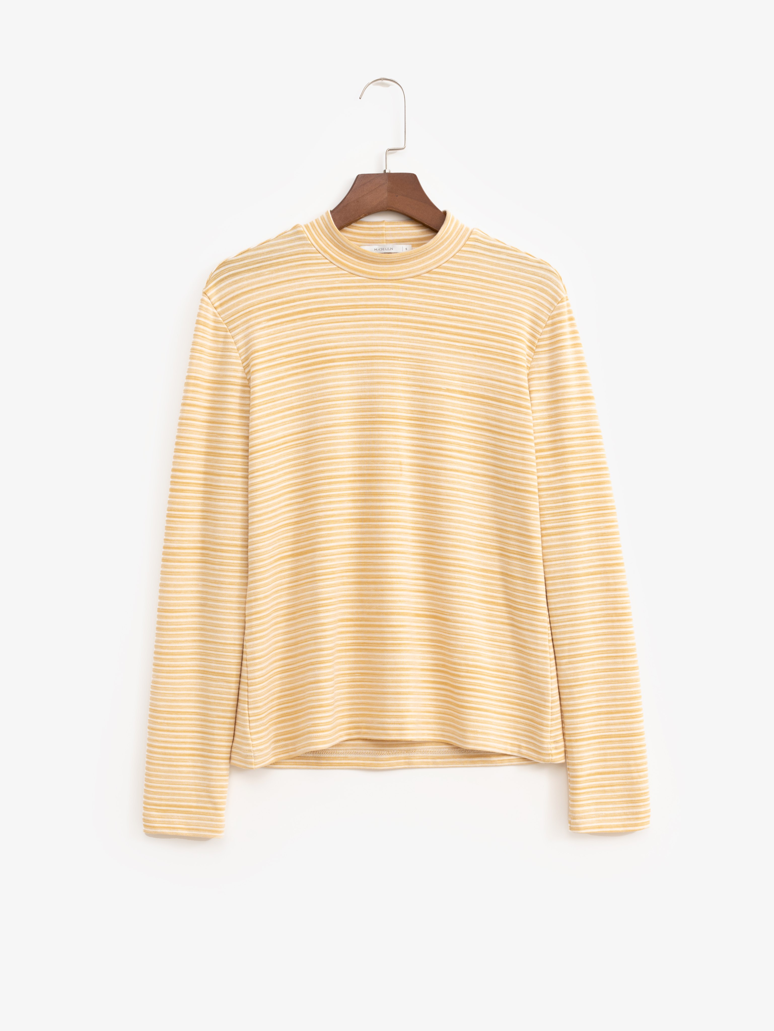 Áo sweater kẻ dài tay cổ 3F MADELEN