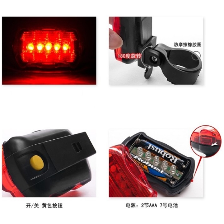bộ đèn trước sau siêu rẻ cho xe đạp