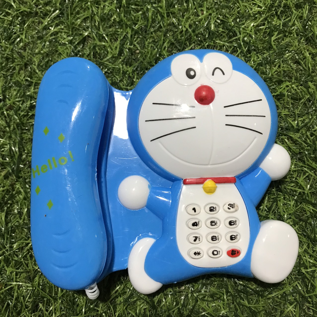 Đồ chơi Điện thoại bàn Doreamon & Kitty dễ thương cho bé – sử dụng Pin có phát nhạc – Smart Baby