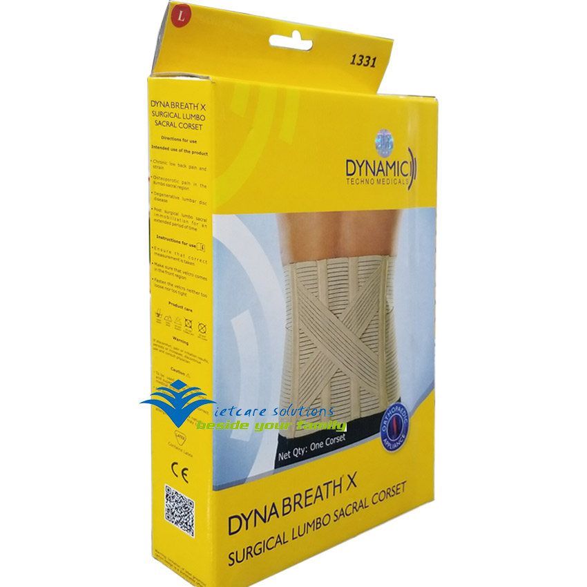 [HCM]Đai cố định thắt lưng cột sống Dyna thoáng khí D11 (Nâu)