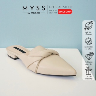 Giày sục nữ mũi nhọn phối nơ satin 1cm thời trang MYSS - SU85 thumbnail