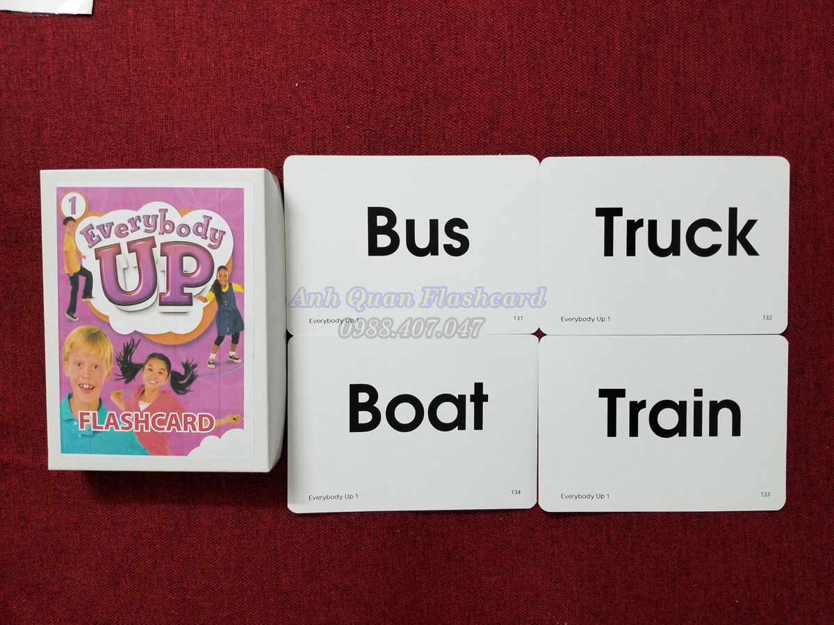 Bộ Flash card Everybody UP 1 (134 thẻ khổ A5 in 2 mặt)
