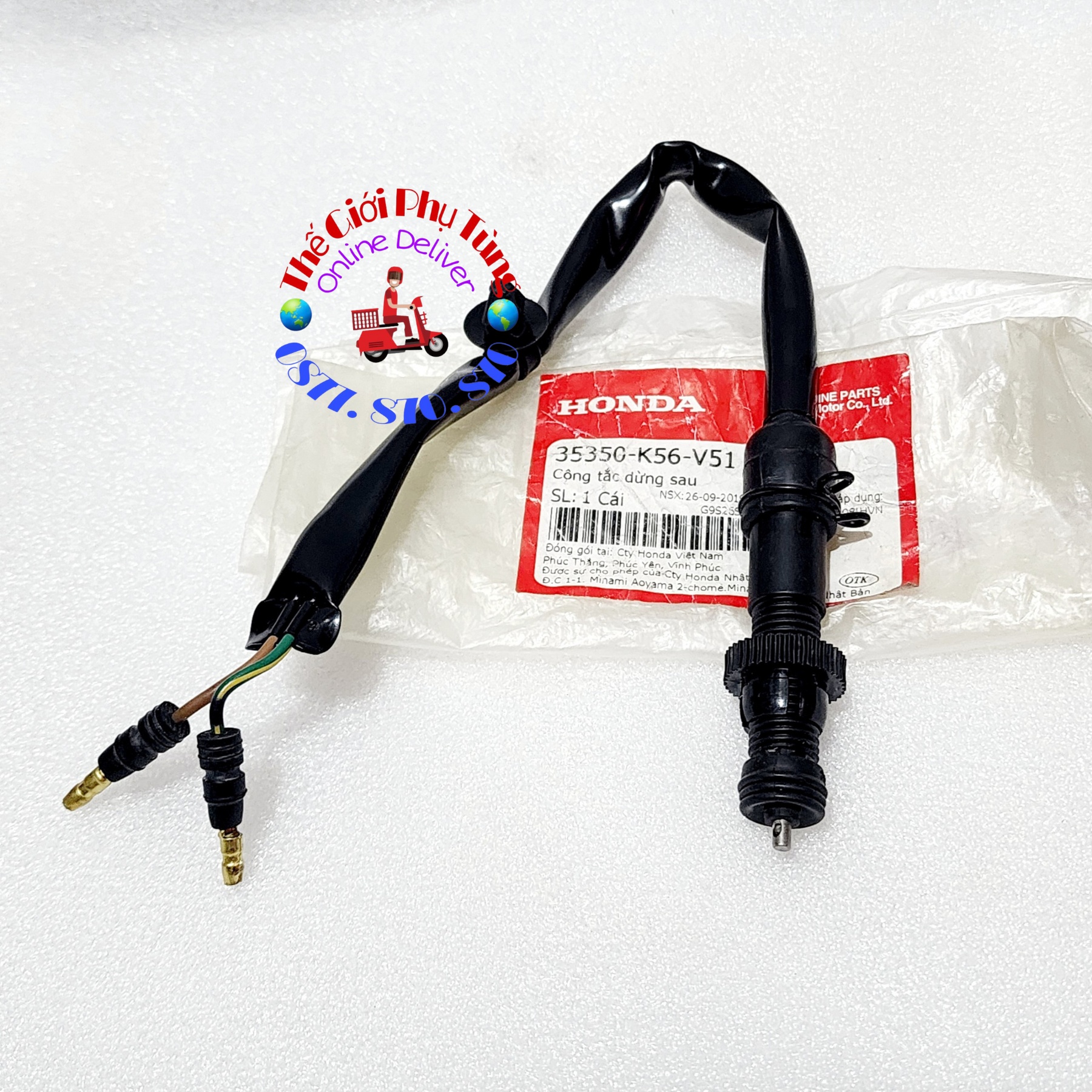 Stop chân, công tắc phanh sau sonic, winner, winner x zin mới - 35350-k56-v51