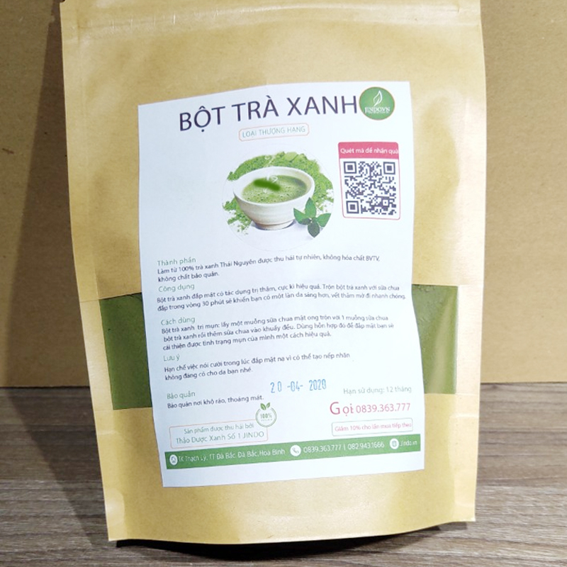 500gr Bột trà xanh nguyên chất 185VT