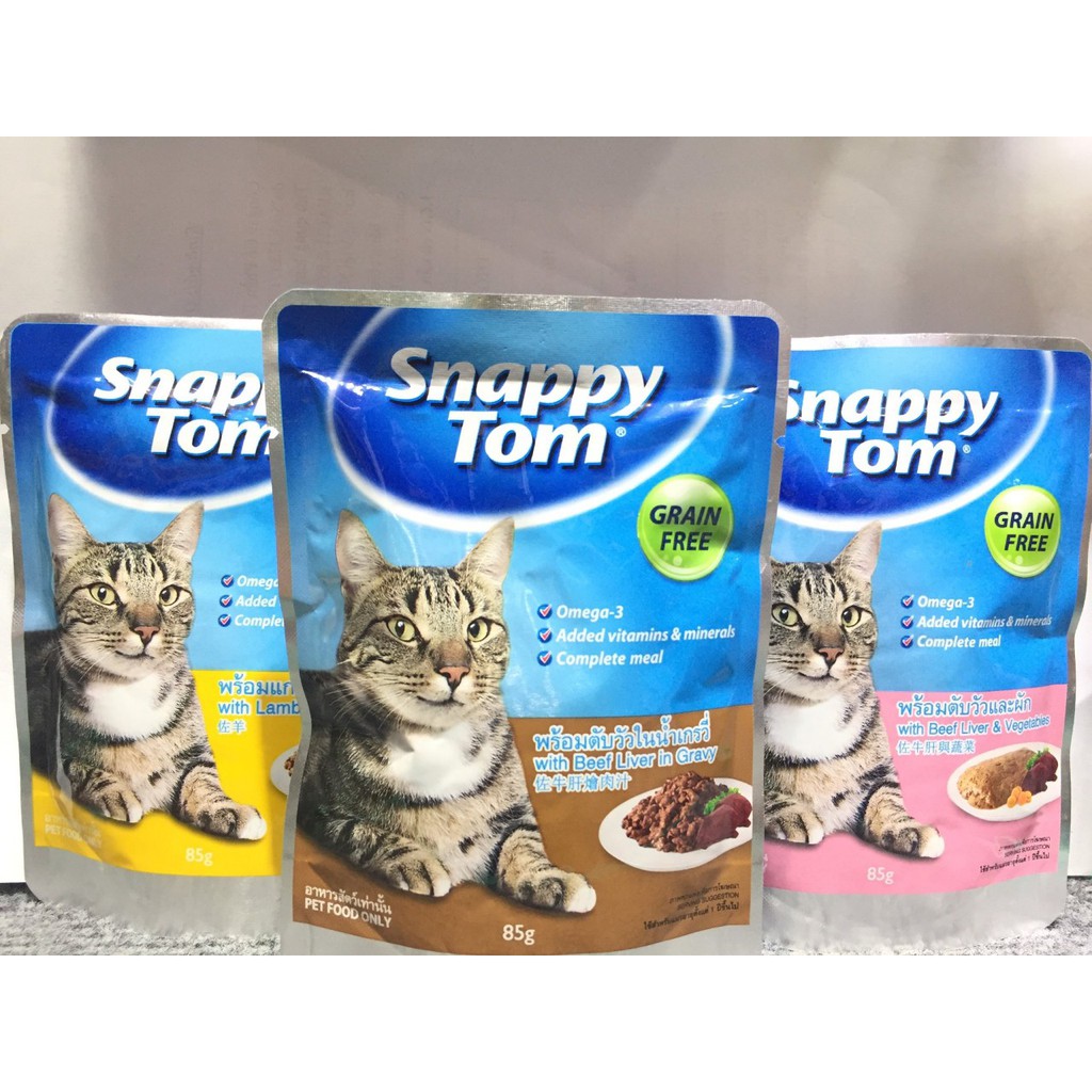 [HCM]THỨC ĂN CHO MÈO XỐT SNAPPY TOM 85GR