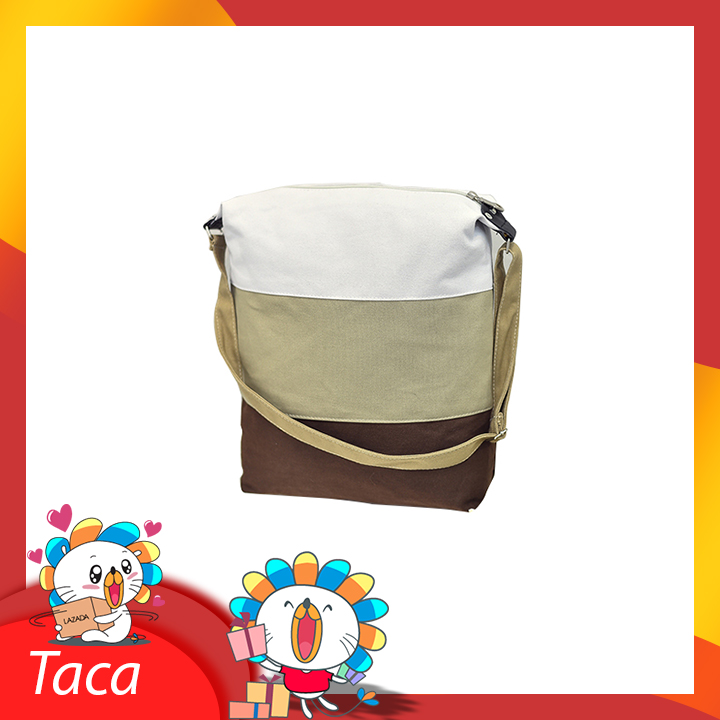 [HCM]Túi Xách Vải Canvas 3 Sọc T010