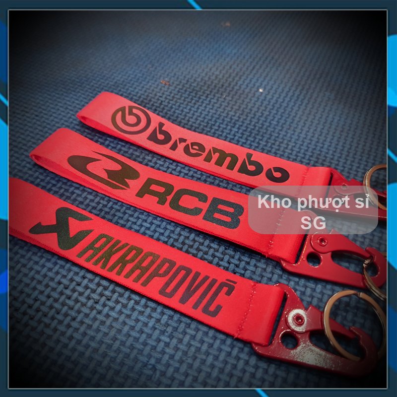 Móc khóa xe máy cao cấp titan 7 màu,móc treo chìa khóa brembo, racing boy, akrapovic