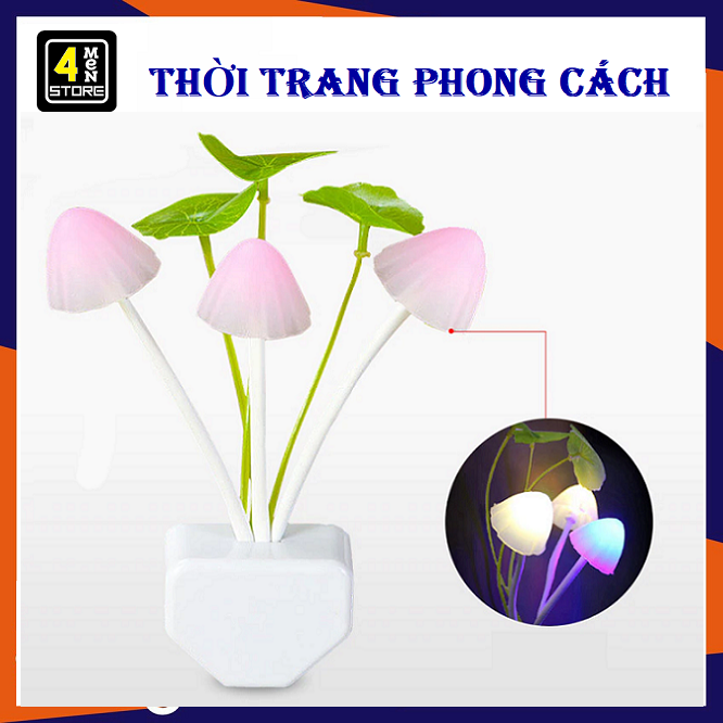 Đèn Ngủ Cây Nấm Cảm Biến Tự Sáng Khi Về Đêm - Đèn Ngủ Cảm Biến Ánh Sáng Tự Động Tắt Mở ( Nhiều Màu ) Siêu Tiết Kiệm