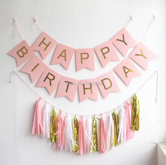 Set bóng Happy birthday tone màu pastel