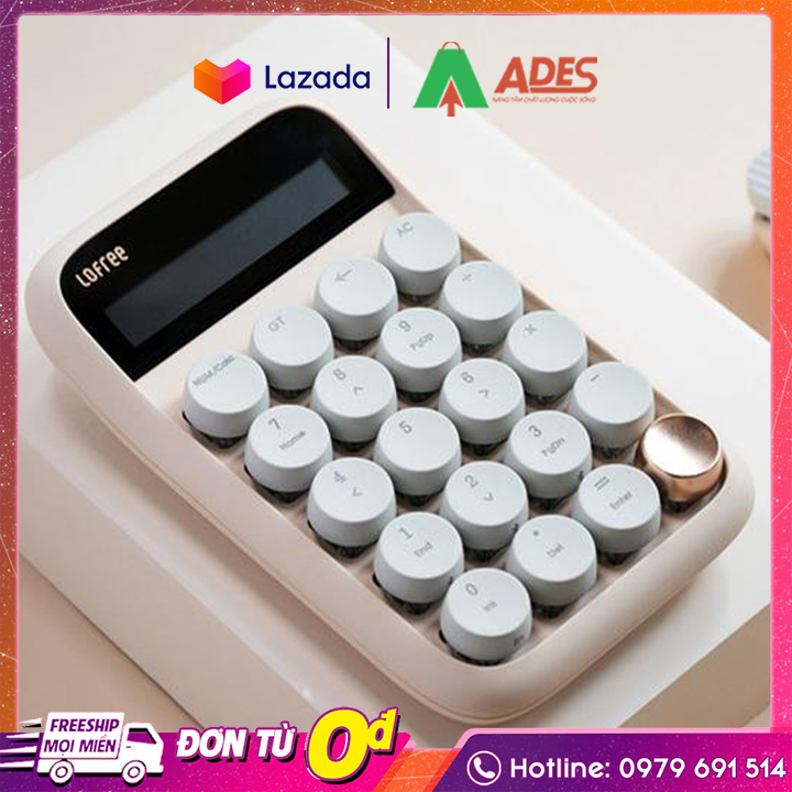 Máy tính cầm tay cơ học mechanical calculator lofree - chính hãng xiaomi - siêu xinh siêu hot 2021