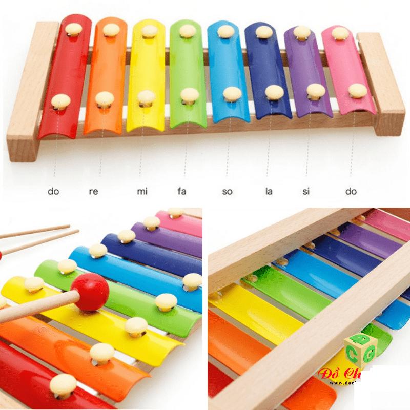 Đàn gỗ cho bé 8 thanh cho bé vui chơi