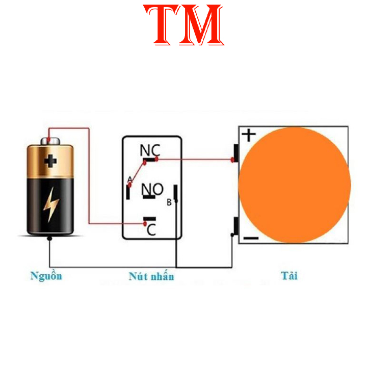 Nút nhấn giữ - nút nguồn có led 16mm 220V