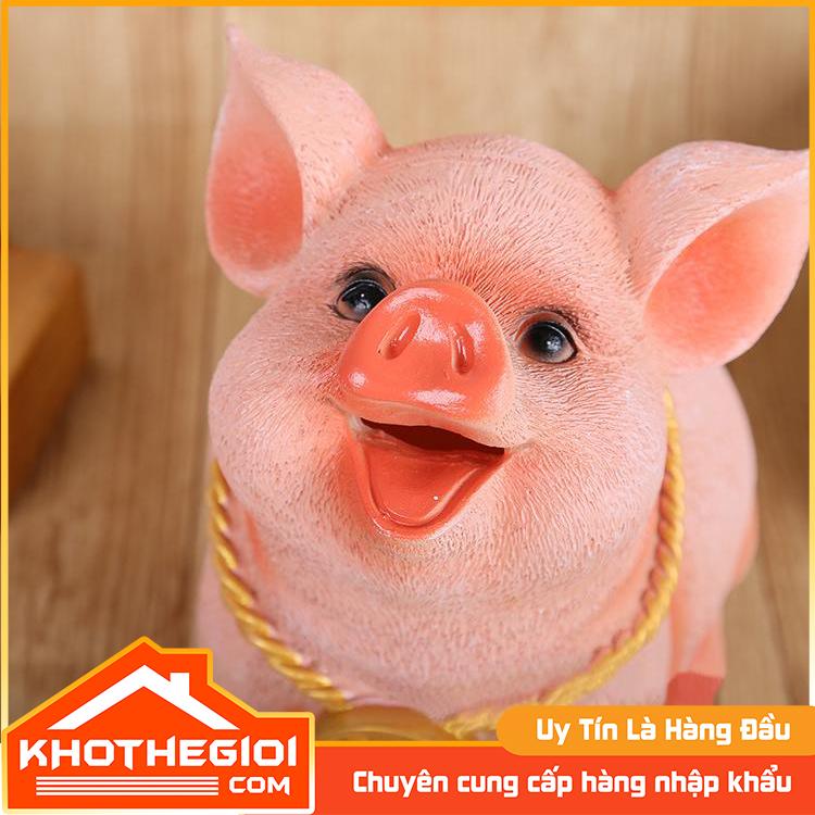 {Siêu Rẻ}Ống heo đất tiết kiệm 5D siêu kute có vòng cổ [Kho Thế Giới]