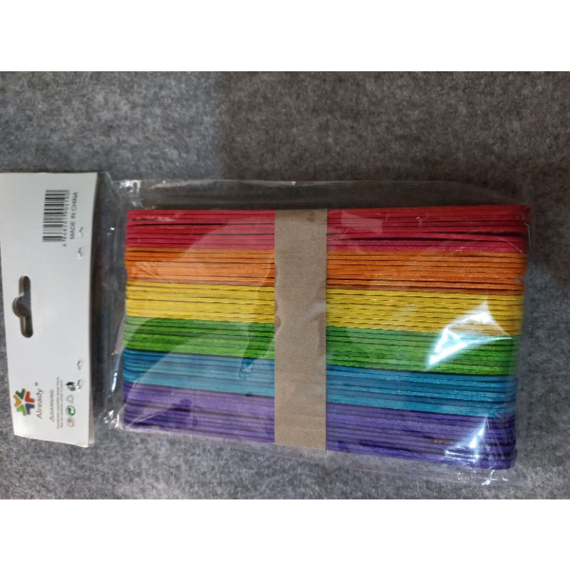Que kem màu ( 50 que ) - Que đè lưỡi - 15x2 cm