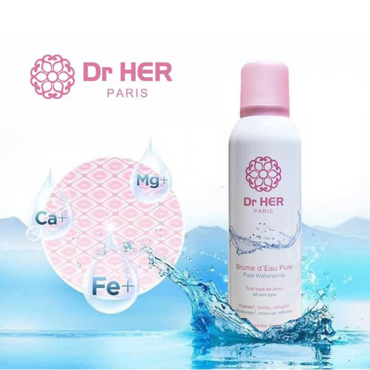 Xịt Khoáng Cấp Ẩm Dr Her Paris 150ml