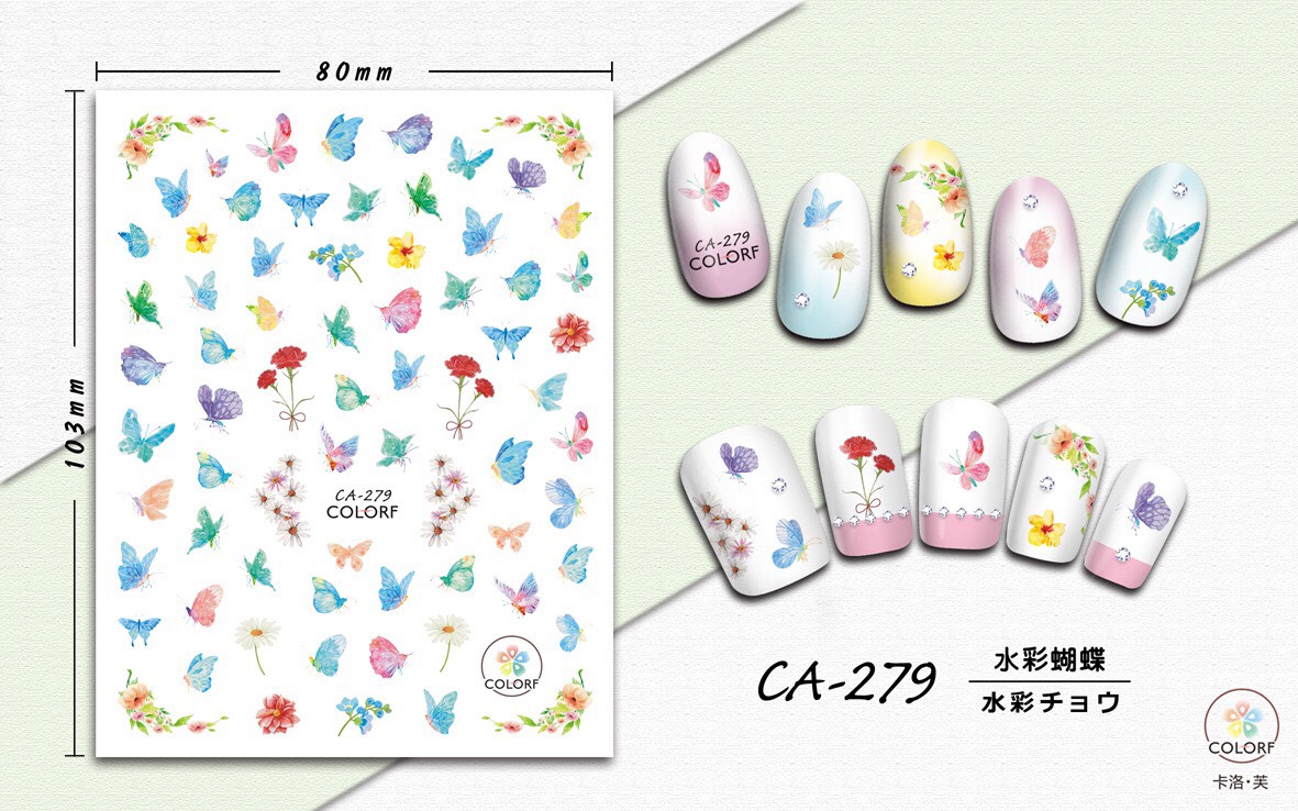 STICKER DÁN MÓNG CHỦ ĐỀ BƯỚM