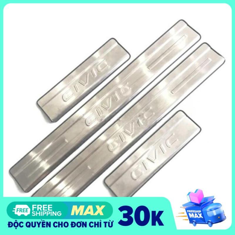 Bộ Ốp Bậc Cửa Ngoài INOX Honda Civic 2016-2019