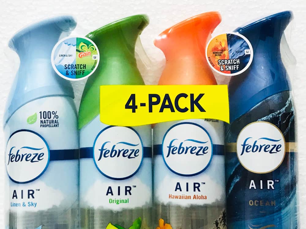 COMBO 4 XỊT THƠM PHÒNG FEBREZE AIR MỸ (4 x 250 GRAM)