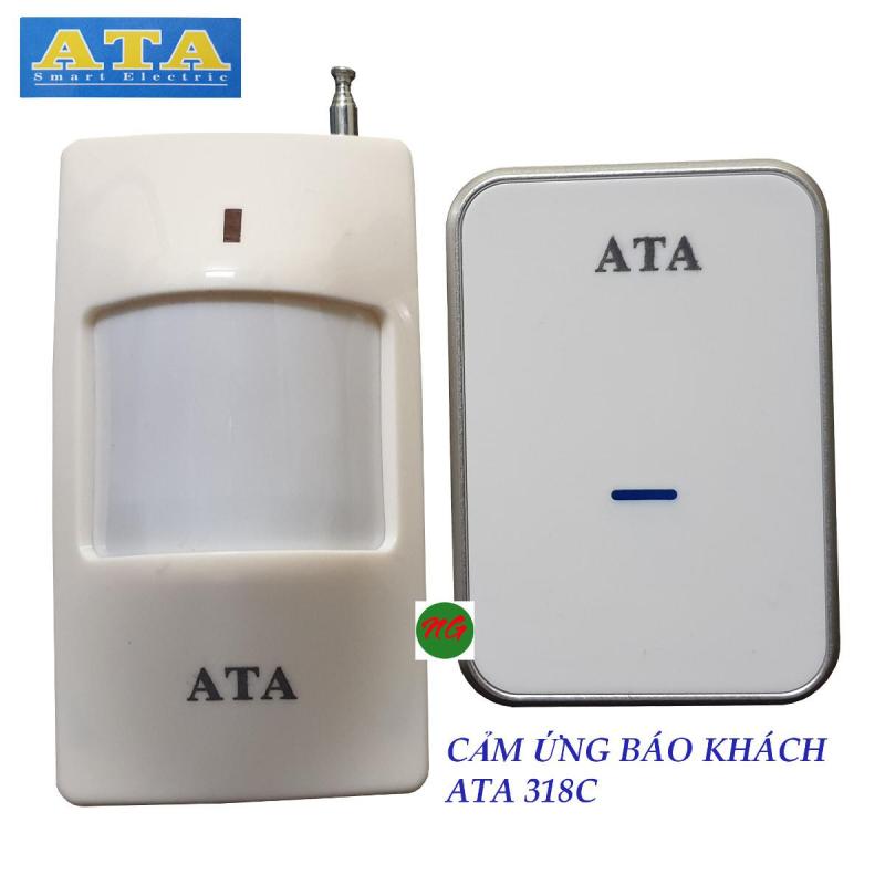 Chuông cảm biến hồng ngoại báo khách không dây ATA 318C - tiếng chuông hay và lớn - kết hợp thêm được chuông hoặc cảm biến hoặc nút nhấn