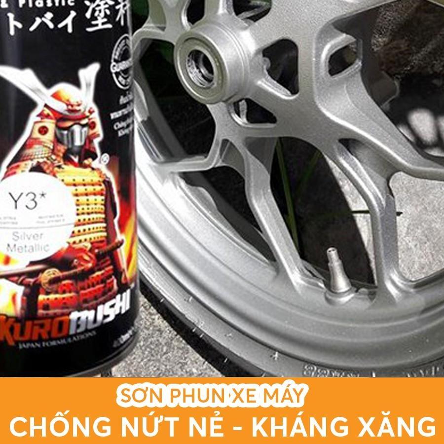SƠN SAMURAI CHAI SƠN XỊT MÀU BẠC ÁNH KIM Y3 400ML