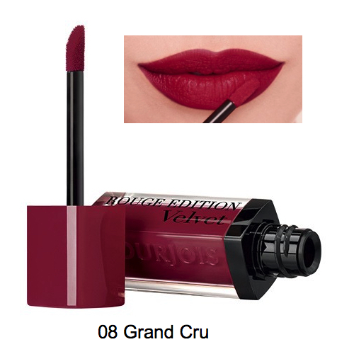 Son Lì dạng nước Bourjois Rouge Edition Velvet Pháp – Màu 08 Grand Gru (Đỏ cherry)
