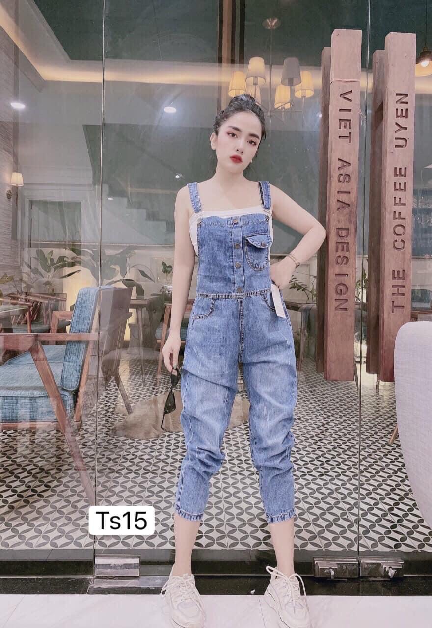 [HCM]Yếm jean nữ chất bò cao cấp - yếm jean nữ thiết kế đẹp thời trang - yếm jean nữ chuẩn phong cách nữ cá tính Xinhshop94 xs15
