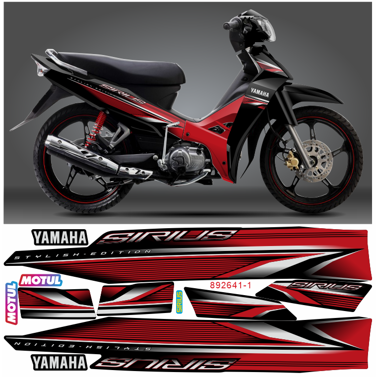 Tem Rời SIRIUS 110cc 50cc mẫu zin 892641 (Tem Chế 3 Lớp Chống Phai Màu)