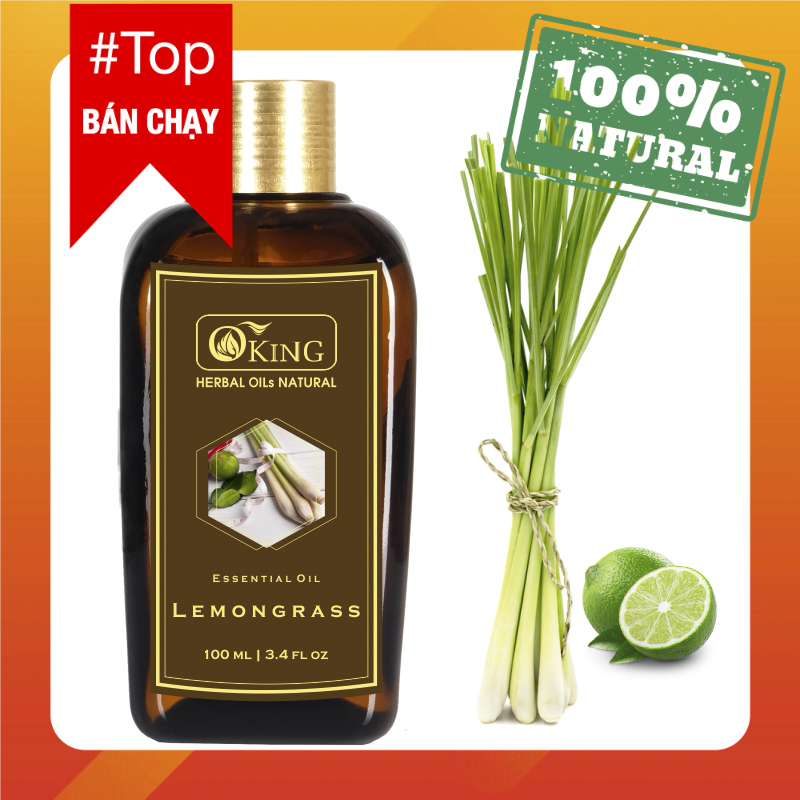 [Hàng chính hãng]Tinh dầu sả chanh nguyên chất 100ml (Lemongrass)