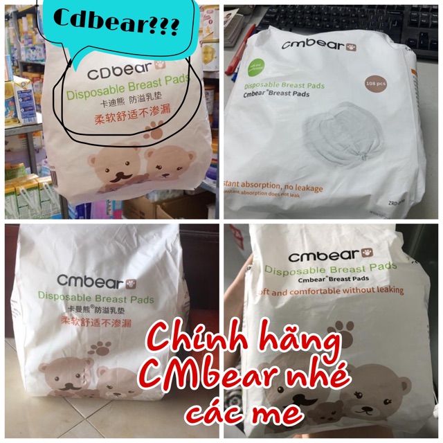 Miếng lót thấm sữa CMBEAR 108 miếng, WAI, VCOOL 100 miếng