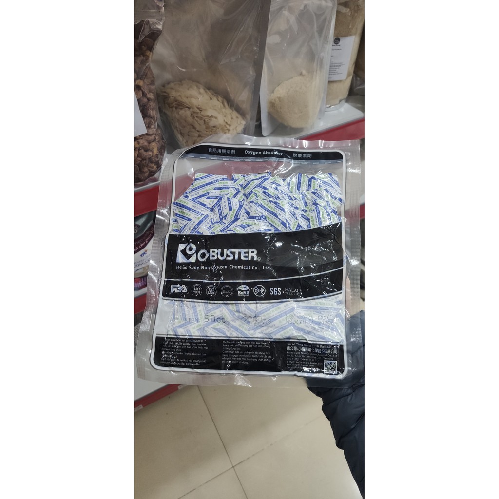 Túi hút oxi thực phẩm O-BUSTER 50cc (200 gói)