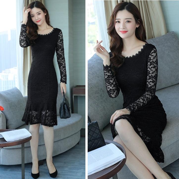 Đầm Ren Ôm Phối Đuôi Cá - New Thoi Trang