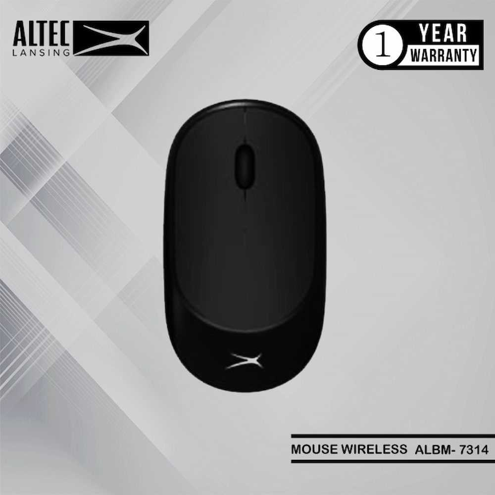 Chuột wireless Altec ALBM-7314 siêu mỏng - thích hợp dùng văn phòng (Đen) - Nhất Tín Computer