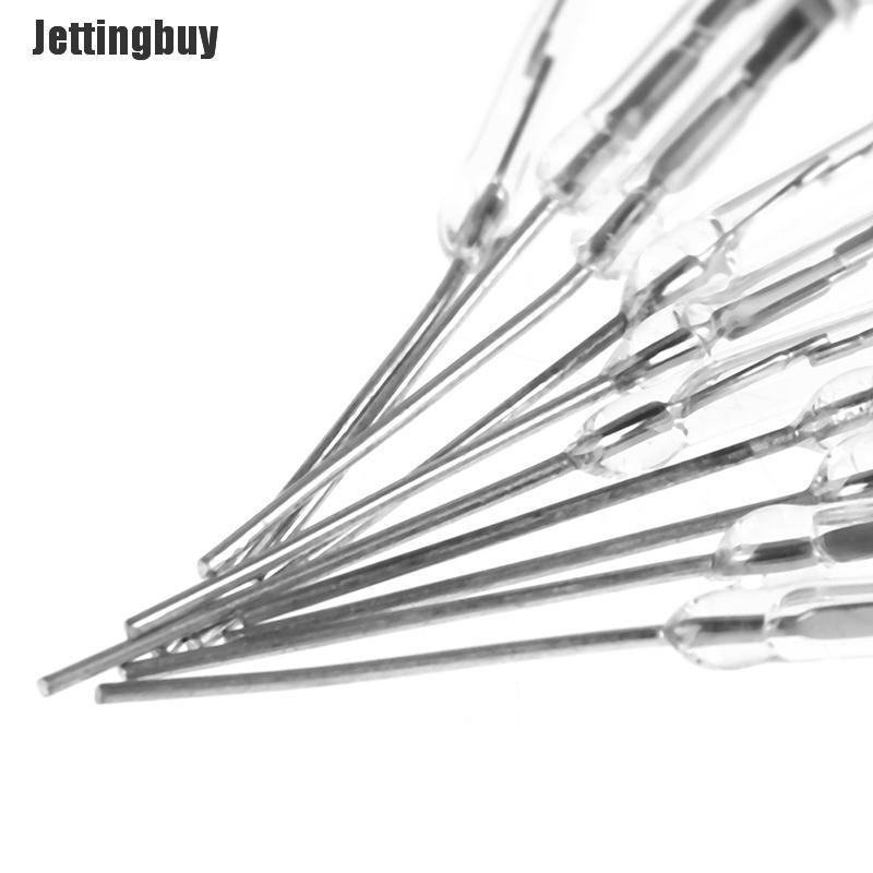 Jettingbuy 10Pcs 14mm Glass Magnetic Induction Reed Switch MagSwitch Normally Open NO