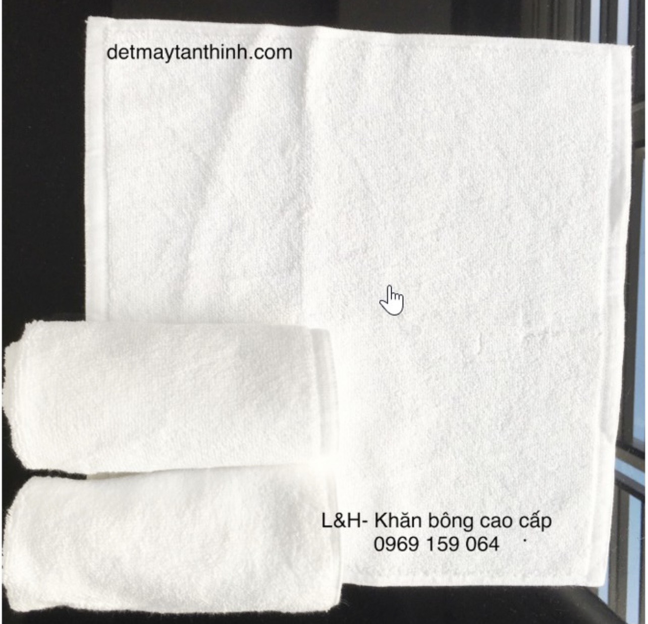 Khăn mặt cotton trắng, KT 30x30cm