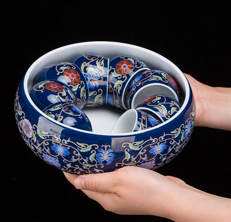 Bộ ấm chén pha trà đạo kiểu cối xay