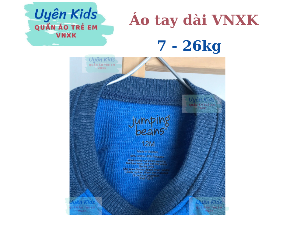 Áo tay dài Jumping VNXK bé trai bé gái