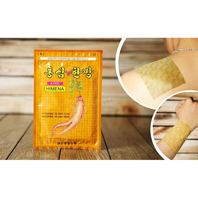 [COMBO 10 TÚI VÀNG ] Cao Dán Hồng Sâm Himena Hàn Quốc -  Túi VÀNG 20 Miếng