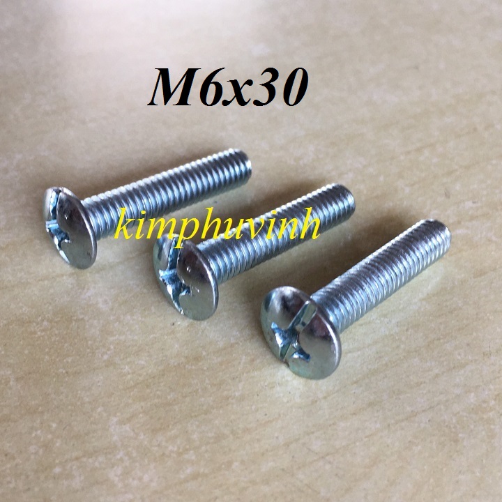 50 CON - 6x30mm BULONG ĐẦU BAKE - ỐC BAKE ĐẦU DÙ