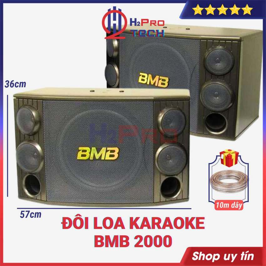 Đôi loa karaoke bmb 2000 1200w bass 30-5 đường tiếng , loa bmb bass 30 liên doanh xịn -h2pro tech