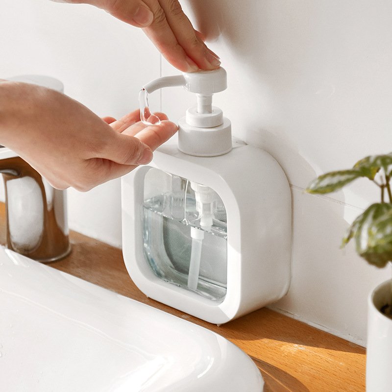 Chai Chiết Dầu Gội Sữa Tắm Trong Suốt, Hộp Đựng Nước Rửa Tay, Nước Rửa Bát Đa Năng 500ml Dạng Nhấn