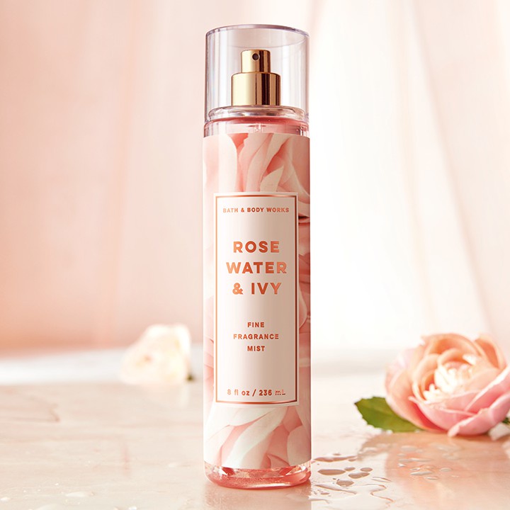 Xịt thơm toàn thân BBW ROSE WATER & IVY