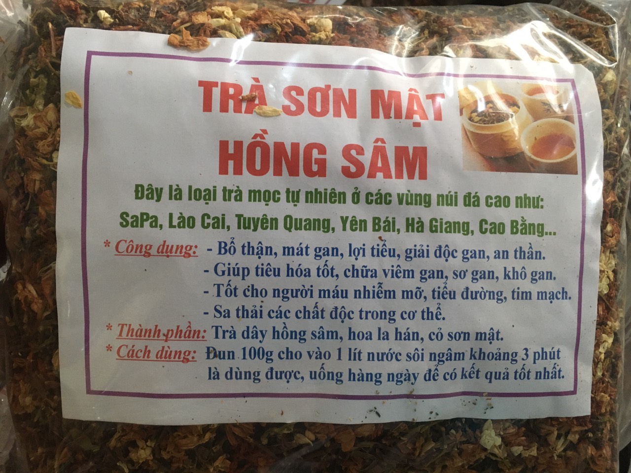 [GIÁ BÁN BUÔN] 1 Kg Trà Sơn Mật Hồng Sâm