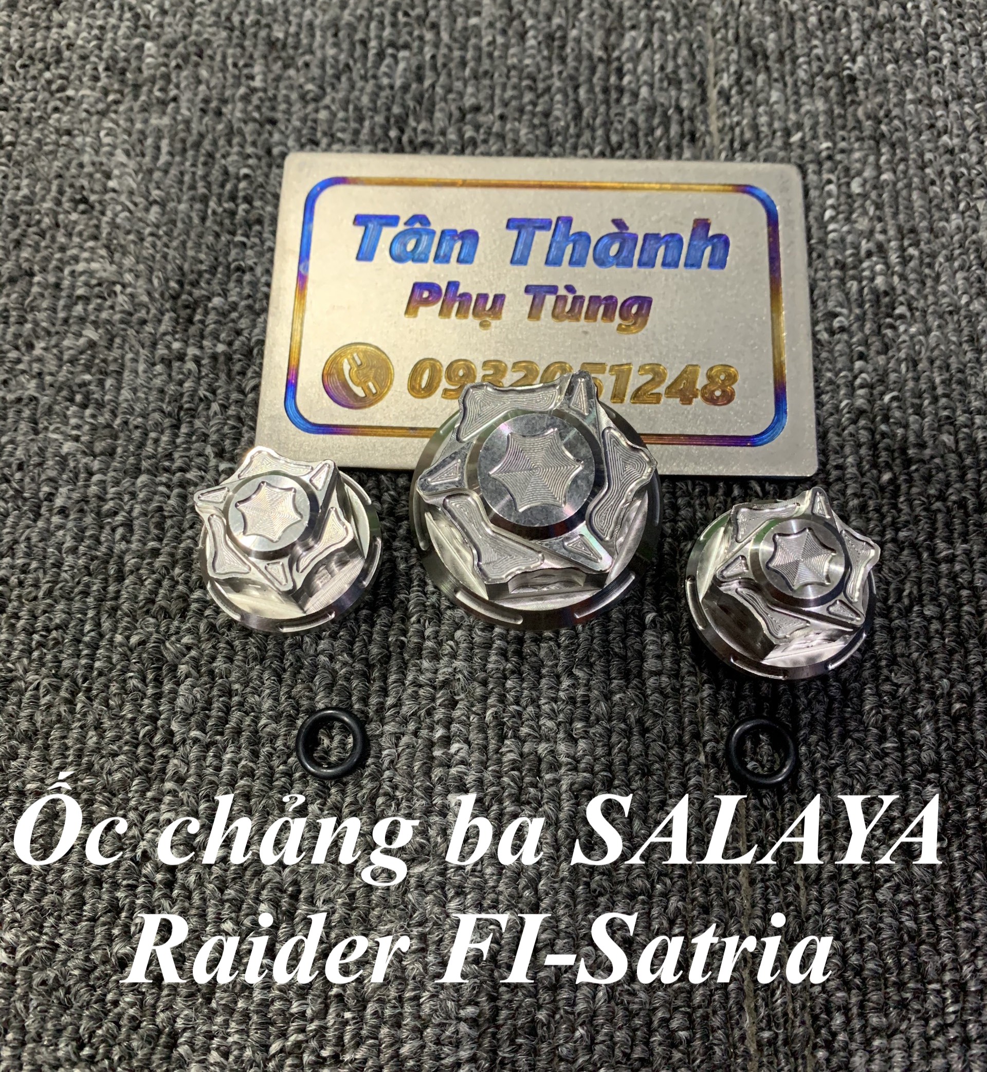Bộ ốc chảng ba SALAYA Raider FI, Satria 2018-2020 ( bộ 3 con)