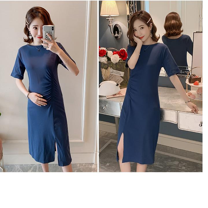 [HCM]Đầm bầu thun body sành điệu xanh