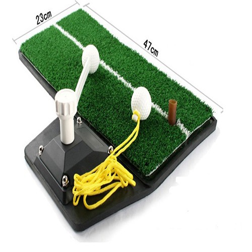 Thảm tập Golf Swing Mat Vandat-cỏ PE (Đế Đen) Combo 2 bộ