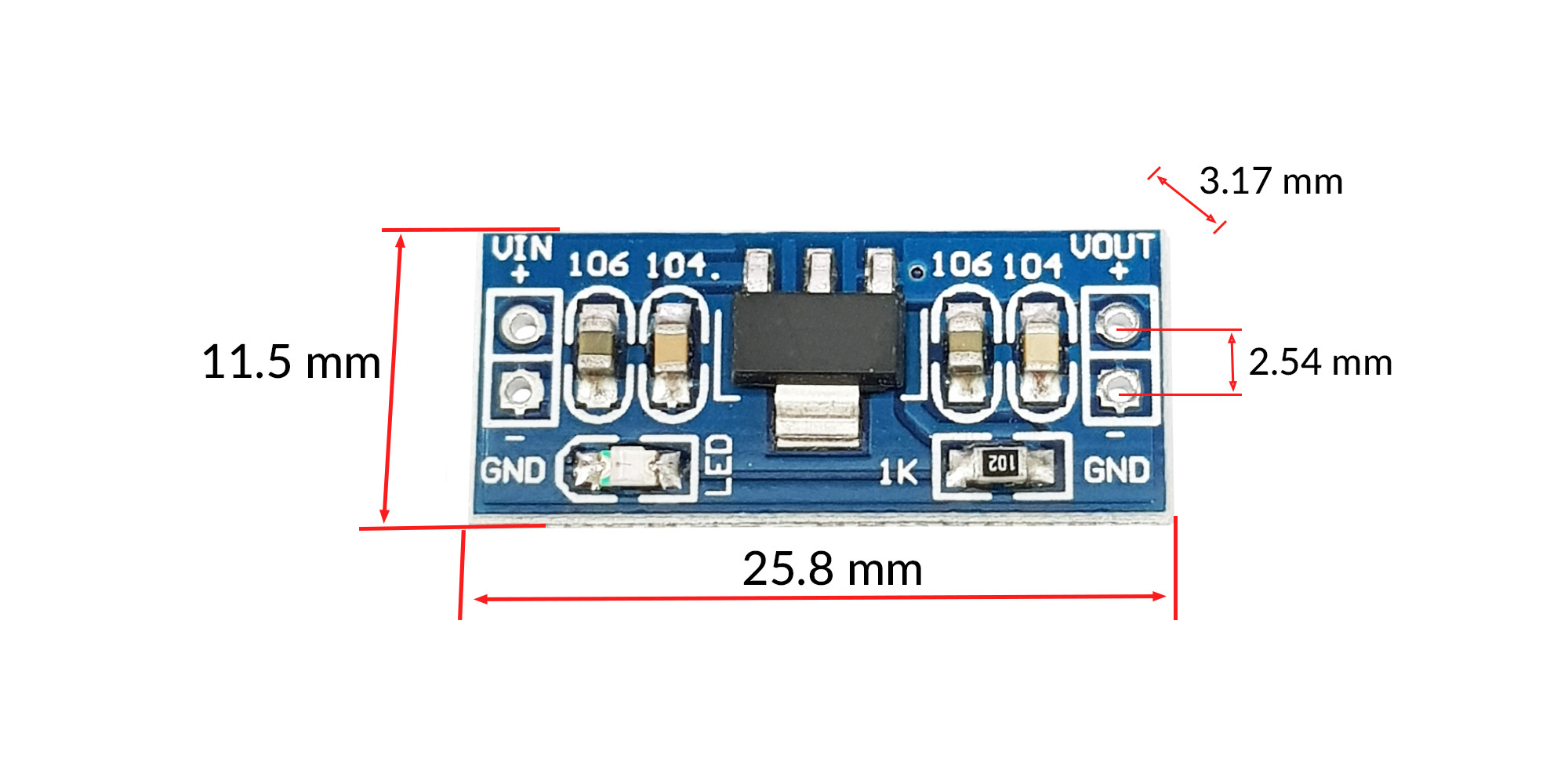 Bộ 2 mạch Giảm Áp 5V AMS1117