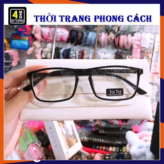 Kính Mát Giả Cận Gọng Vuông Phong Cách Hàn Quốc - Mắt Kính Mát Thời Trang Form Nhỏ TaTa Vuông Unisex Nam Nữ Nhiều Màu Phong Cách Ulzzang Hot Trend