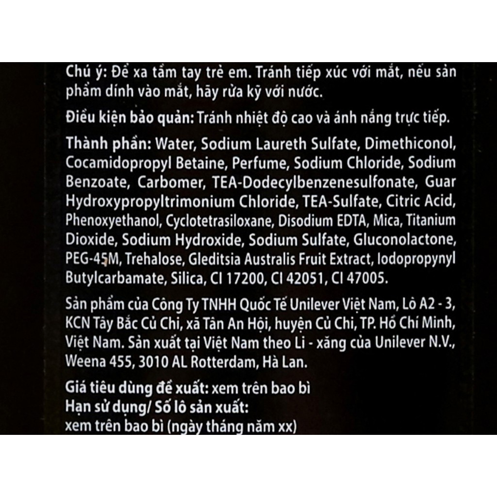 [HCM]Dầu gội Sunsilk óng mượt rạng ngời (Đen) (165ml)