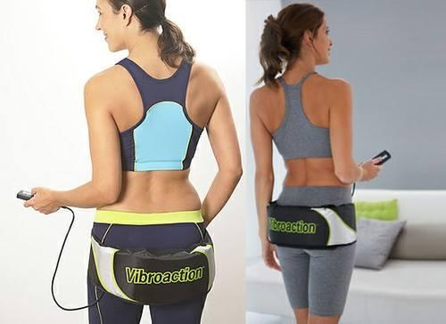 Máy massage VibroAction giảm mỡ bụng (Trắng xanh)